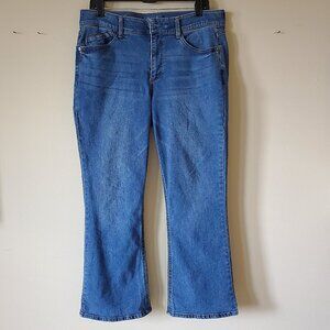 Democracy Mid-Rise Itty-Bitty Boot Petite Denim Jeans SZ 14P